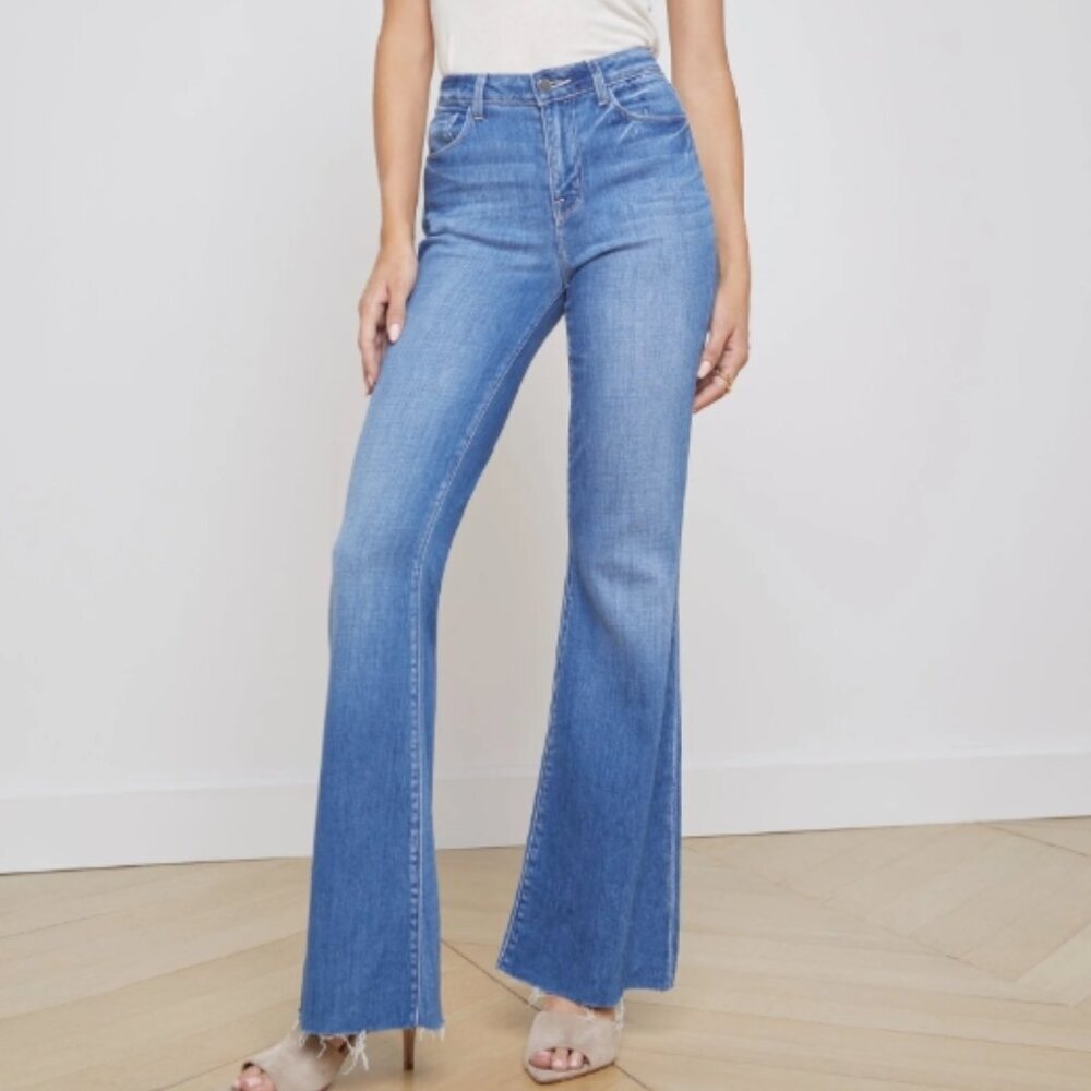 L’Agence Sera Sneaker Flare Jean | Bordello Wash | Size 25 | NWOT